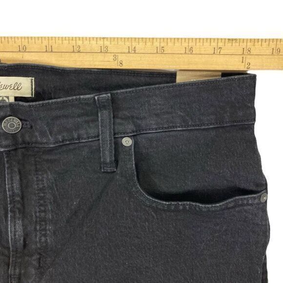 NWT Madewell Jeans Womens 32 Black Mid‎ Rise Perfect Vintage Dark Wash Denim - Picture 10 of 16